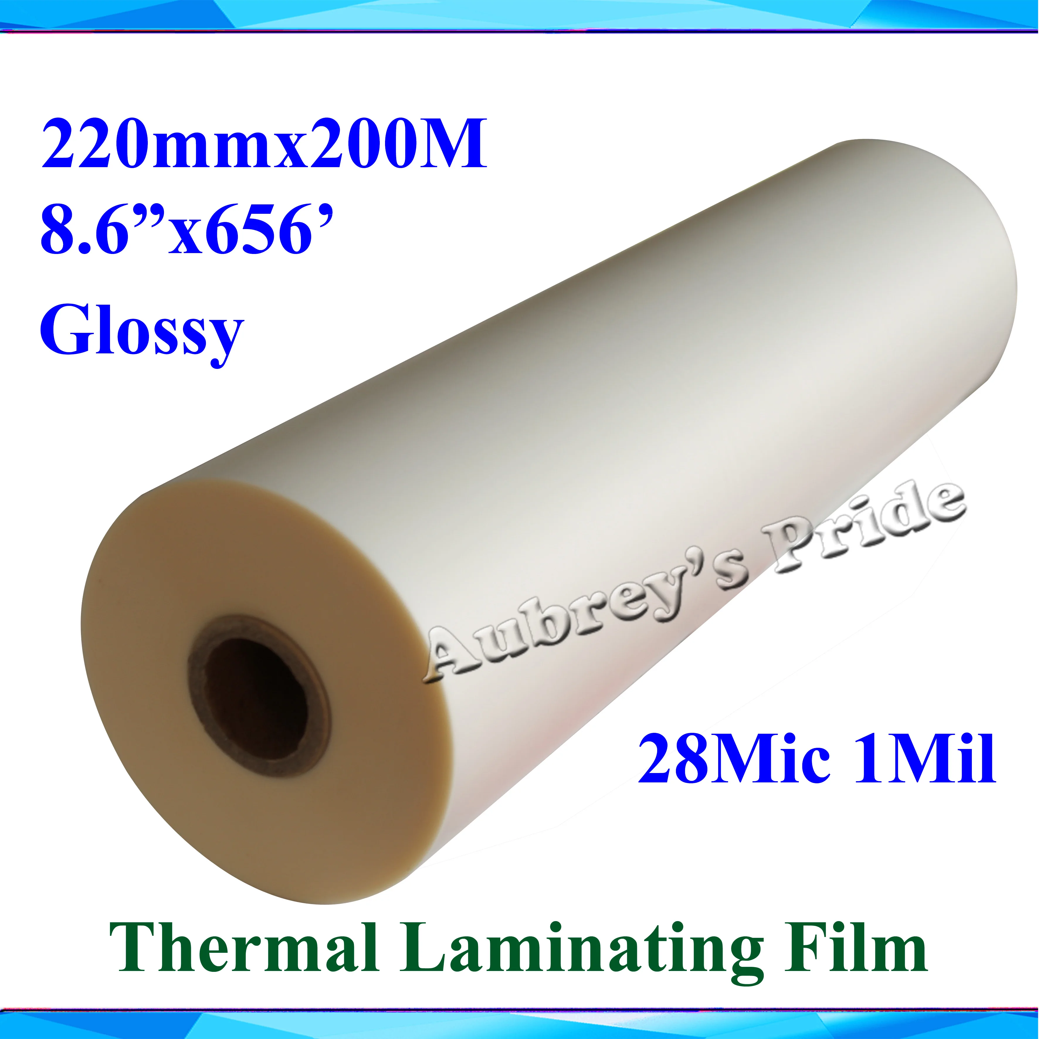 1 шт. Глянцевая Прозрачная 220 мм x 200 м 28Mic дюймовая основная пленка для горячего