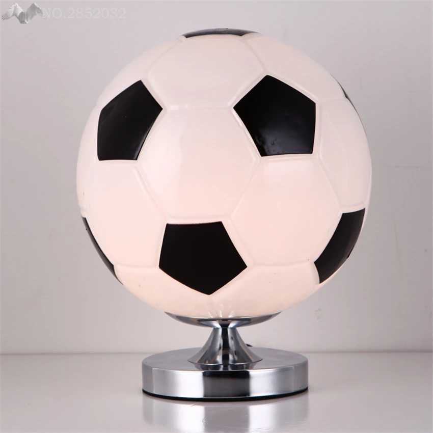 America Modern Glass Ball Table Lamps Soccer Desk Lights for Children Room Bedside Bedroom Decor Writing Reading Fixture | Освещение