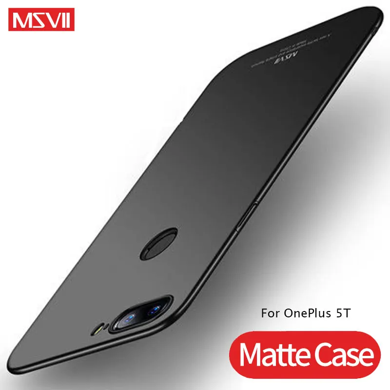 Чехол для OnePlus 6 T Роскошный Матовый чехол MSVII 5 жесткая задняя крышка из ПК OnePlus5