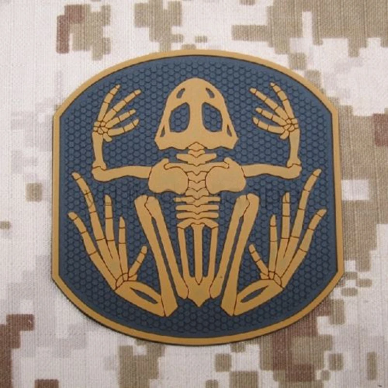 ВМС Devgru Seal Team 6 Скелет Лягушки Frogman Morale ПВХ резиновая нашивка армейская тактическая нашивка спецназ 3d боевой знак военные нашивки