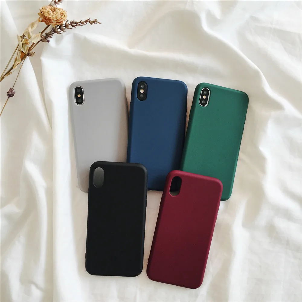 Для iPhone 7 Чехлы милые модные яркие чистые цвета силиконовый чехол для X 8 6 S Plus