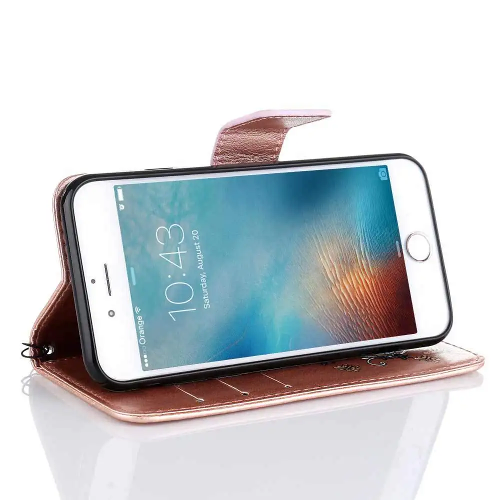 Чехол бумажник с рисунком бабочки для Apple iPhone X Xs 5 5S SE милый чехол подставкой 6 6S 8 7