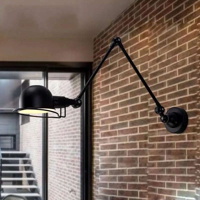 RetroIronWall LampSimple и ModernAdjustable поворотный кронштейн для настенные бра открытый