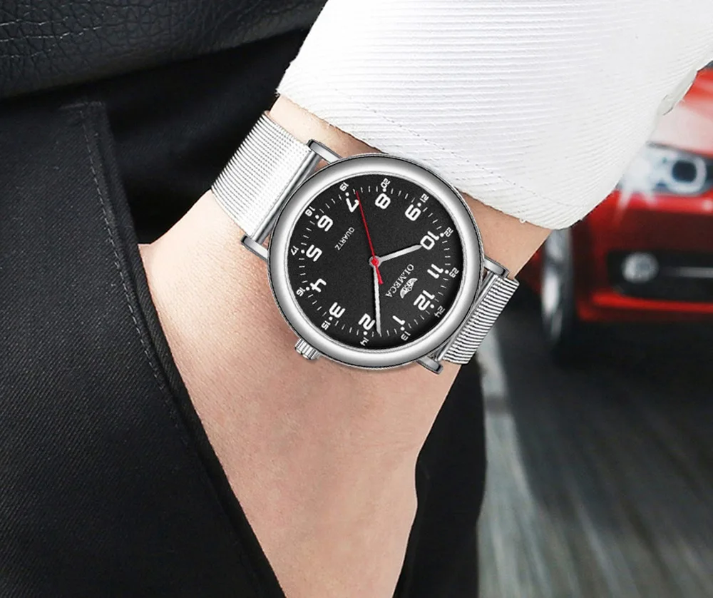 OLMECA известные мужские часы модные бизнес Relogio Masculino календарь Hardlex наручные 3ATM