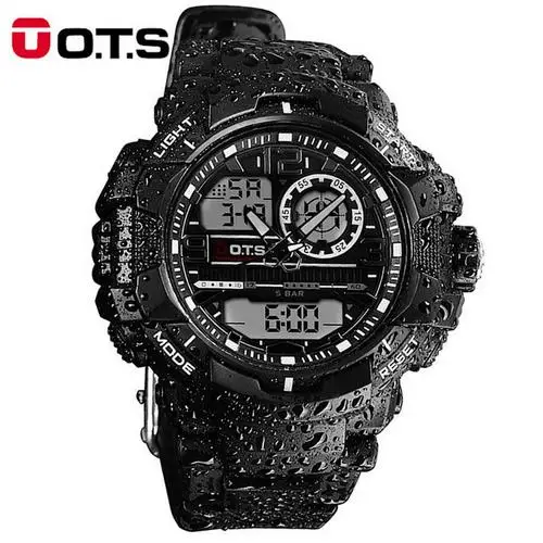 O.T.S relogio masculino Цифровые мужские спортивные часы кварцевые OTS бренд 50 м наружные