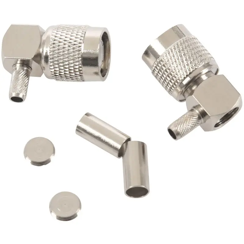 2 шт. РЧ коаксиальный кабель разъем Tnc мужской правый угол обжима для Rg58 RFC195 Rg400