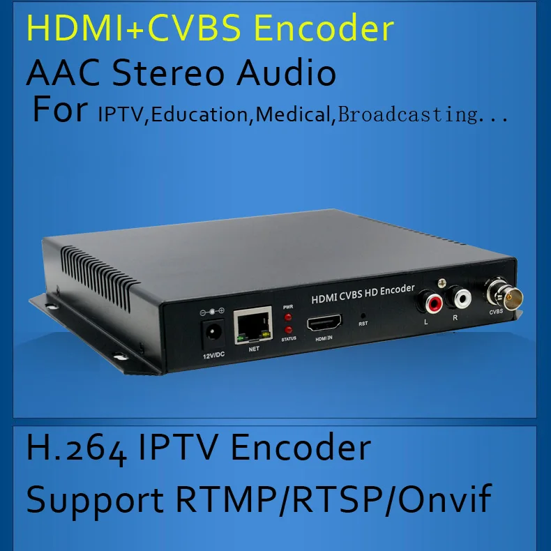 ESZYM CVBS Composite BNC Video Encoder support Youtube Facebook Twitch Ustream LiveStream Live streaming Broadcast via RTMP |