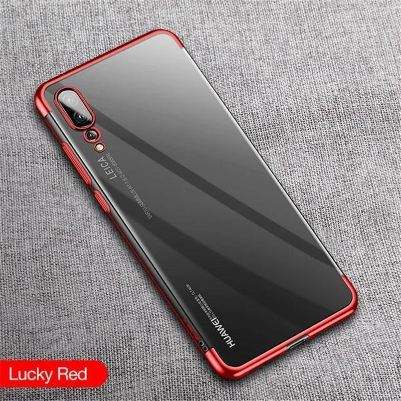 Red Покрытие анти-шок Мягкий силиконовый чехол для huawei Nova 2i 2S 3 3i 3e P10 плюс P20 Pro P9 P8 Lite Y5 Y6 Y7 Prime Y9 - Цвет: Red