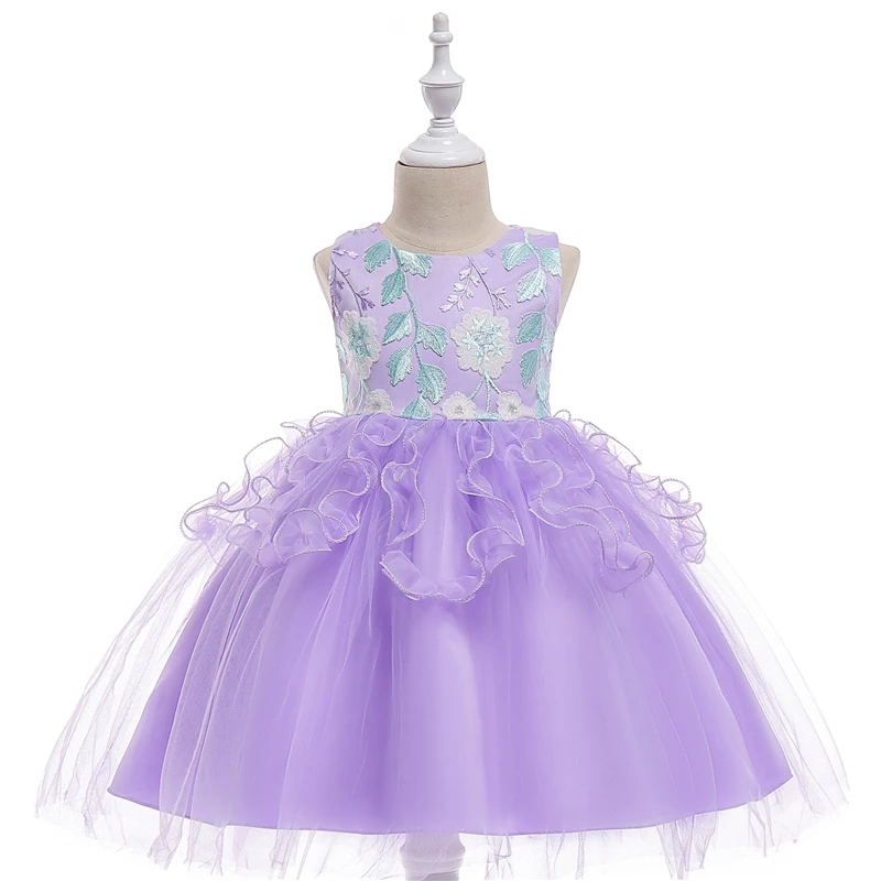ABGMEDR Brand Flower Girl Dress for Wedding and Party Girls Embroidered Princess Monsoon Kids Children Christmas Clothing | Детская