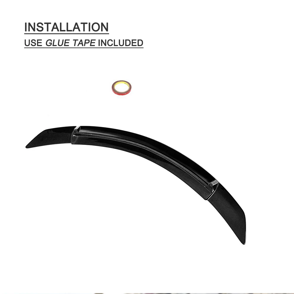 Для Mercedes C Class W205 4 Двери Седан 2015 2019 углеродное волокно автомобиль спойлер заднего