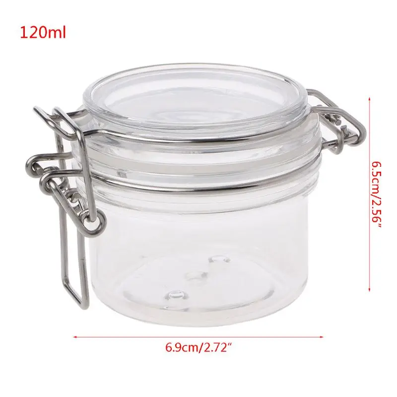 120 мл пластиковый круглый зажим Топ банка для хранения с герметичным уплотнением