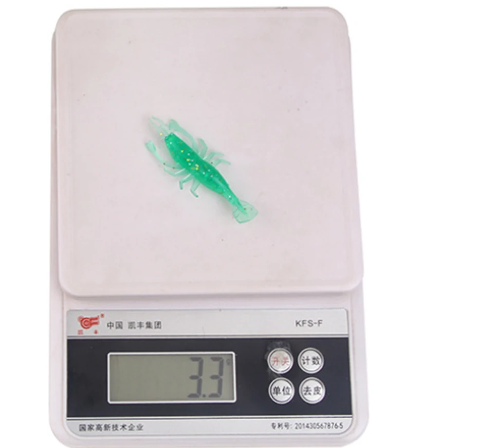 YINGTOUMAN 2PCS/LOT 3.3 g/7 cm Soft Bait Shrimp 5 Colors Plastic Fishing Lure for Lake River Reservoir Stream Artificial | Спорт и