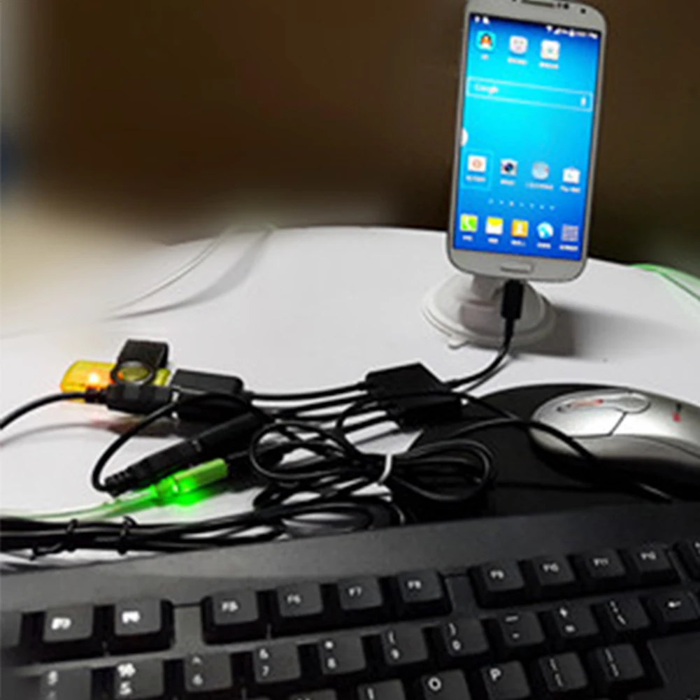 4in 1 4 порта Micro USB OTG концентратор данных кабель с зарядным кабелем соединитель сплиттер для смартфона компьютера планшета ПК