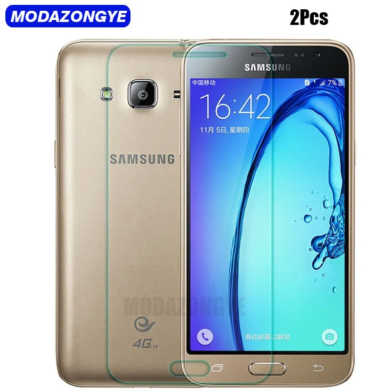 2 шт. для закаленного Стекло samsung J3 Экран протектор для samsung Galaxy J3 J320 J320H J320F SM-J320F защитный пленка - Цвет: Transparent