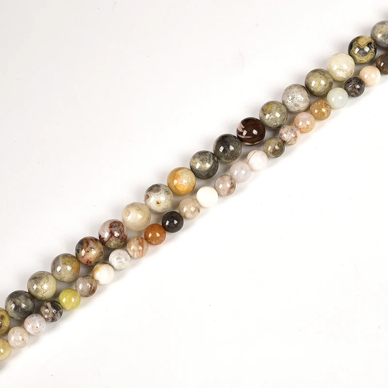 Wholesale natural A+ bamboo leaf 6/8/10mm ball 15 inch necklace / bracelet national style personality crystal stone jewelry | Украшения и