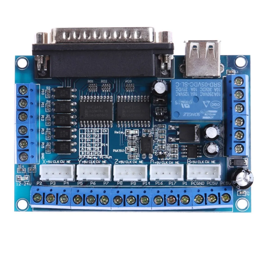Плата расширения PCI USB адаптер LPT CNC интерфейс драйвера шагового двигателя DC 12 24 В с