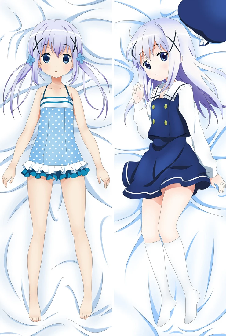 Японское аниме Gochuumon Wa Usagi Desuka Dakimakura наволочка манга мультяшная