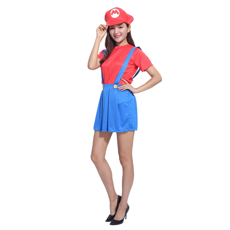 Новый женский Хэллоуин вечерние Танцы Симпатичные Марио Super Mario Louis Платье с
