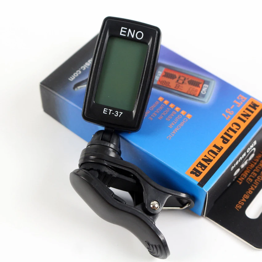 ЖК тюнер для гитары укулеле скрипки бас ET37 электронный цифровой с кнопками и