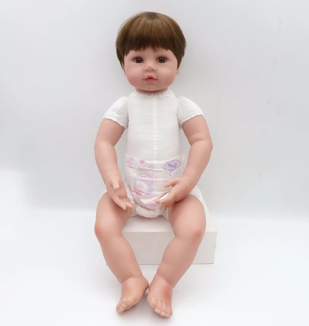 Большой размер 24 &quotDollMai мальчик reborn детские силиконовые куклы для детей подарок