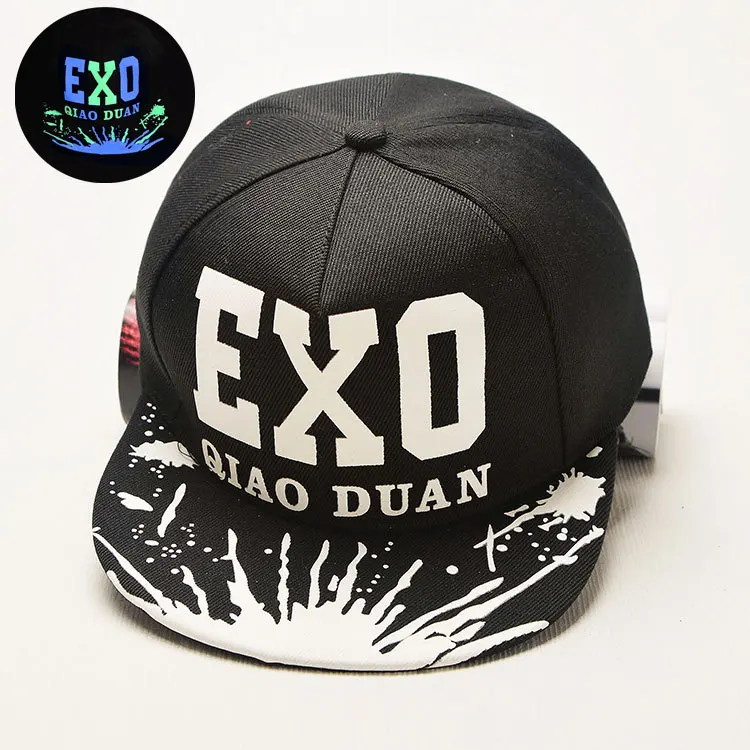 Модная женская и мужская флуоресцентная хип хоп шляпа светящаяся Gorras Конопляный