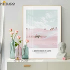 NHDARC холст печать постер и живопись искусство розовые милые и милые животные носороги модные настенные картины Домашний декор ARC788
