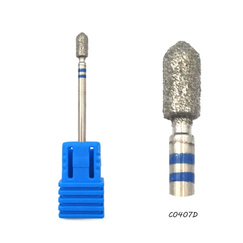 C0407D HYTOOS 5 Тип алмазное сверло для ногтей 3/3" роторное сверло для маникюра Инструменты Электрические аксессуары для сверления ногтей фрезы для ногтей - Цвет: C0407D