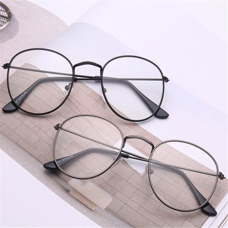 Новинка 2019 Классическая винтажная оправа для очков круглые линзы плоская