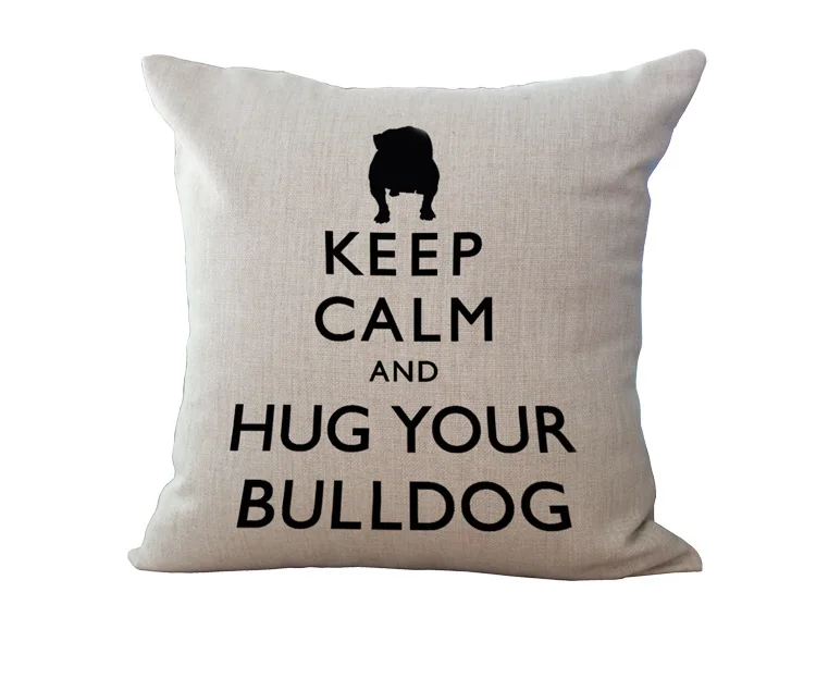 Французский бульдог собака наволочка европейский стиль декоративная хлопок лен