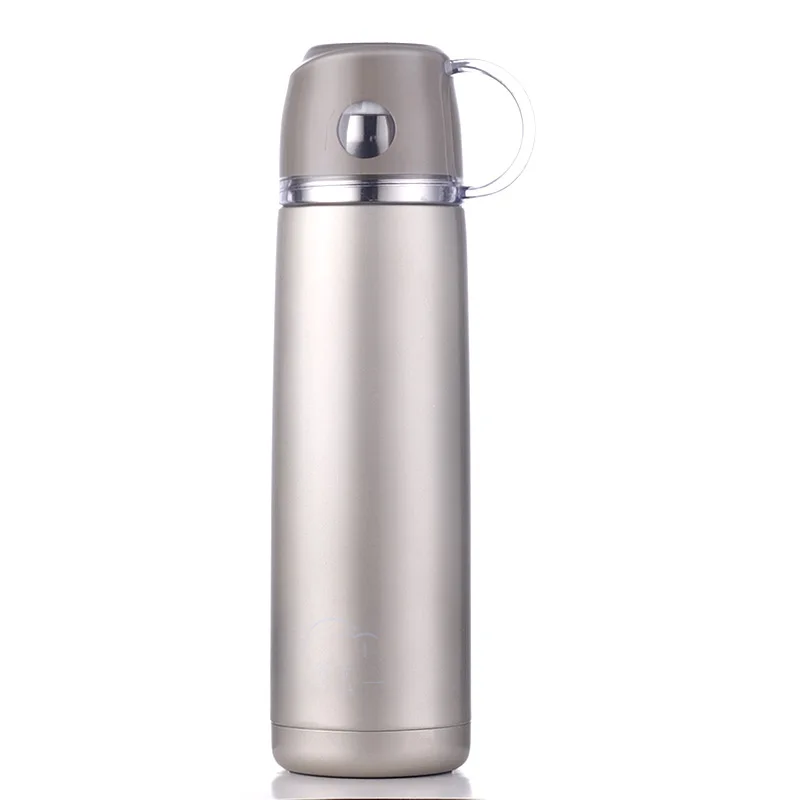light brown CAKA vacuum flask stainless steel 304 Thermal Cup outdoor school office Drinking Straight Cup Hot Water Bottle - Цвет: light brown