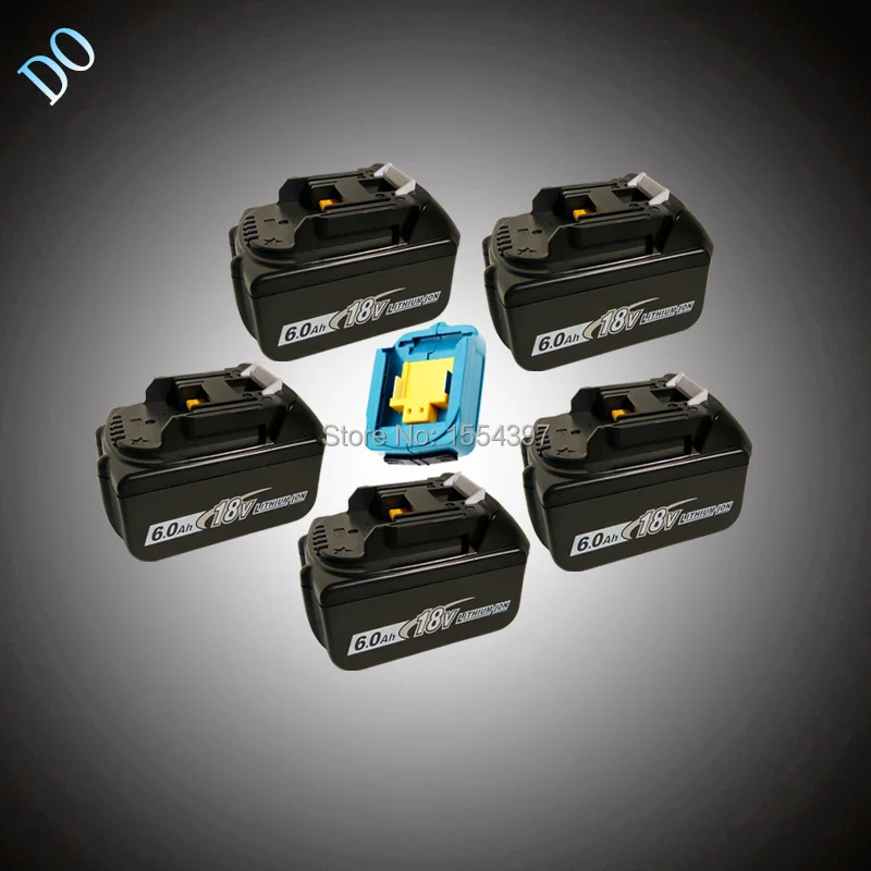 5 шт. 18 В bl1860 Li-Ion 6000 мАч с USB Зарядное устройство Замена для Makita bl1840 BL1830 bl1850