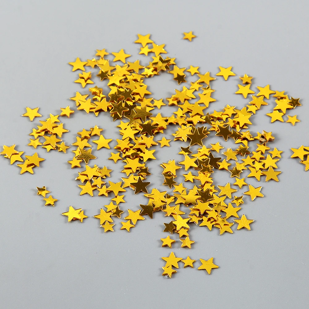 5 мм Звездная форма ПВХ свободные блестки пайетки для дизайна ногтей маникюр