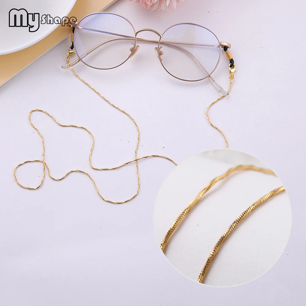 Цепочка для очков My Shape металлическая цепочка в виде змеи цвета розового золота