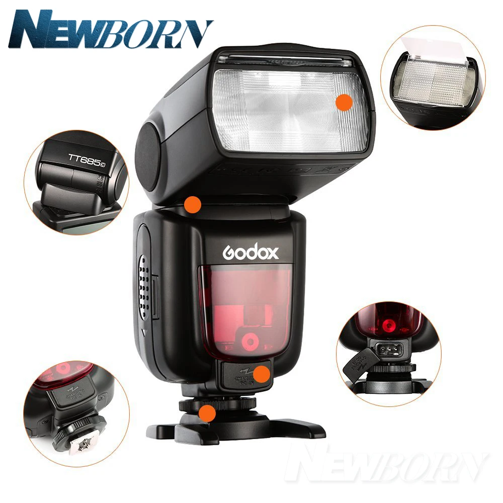 Беспроводной передатчик Godox TT685C с TTL камерой 2 4 ГГц высокоскоростной 1/8000s GN60 + Xpro C
