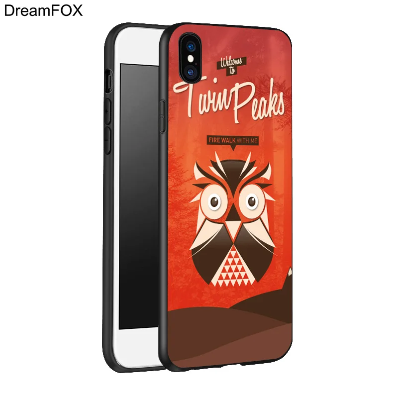 DREAMFOX K250 Твин Пикс Стиль Черный Мягкий ТПУ силиконовый чехол для Apple iPhone 11 Pro XR XS Max X