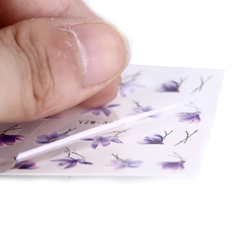 Переводные наклейки для ногтей 1 лист водные разноцветные маникюра