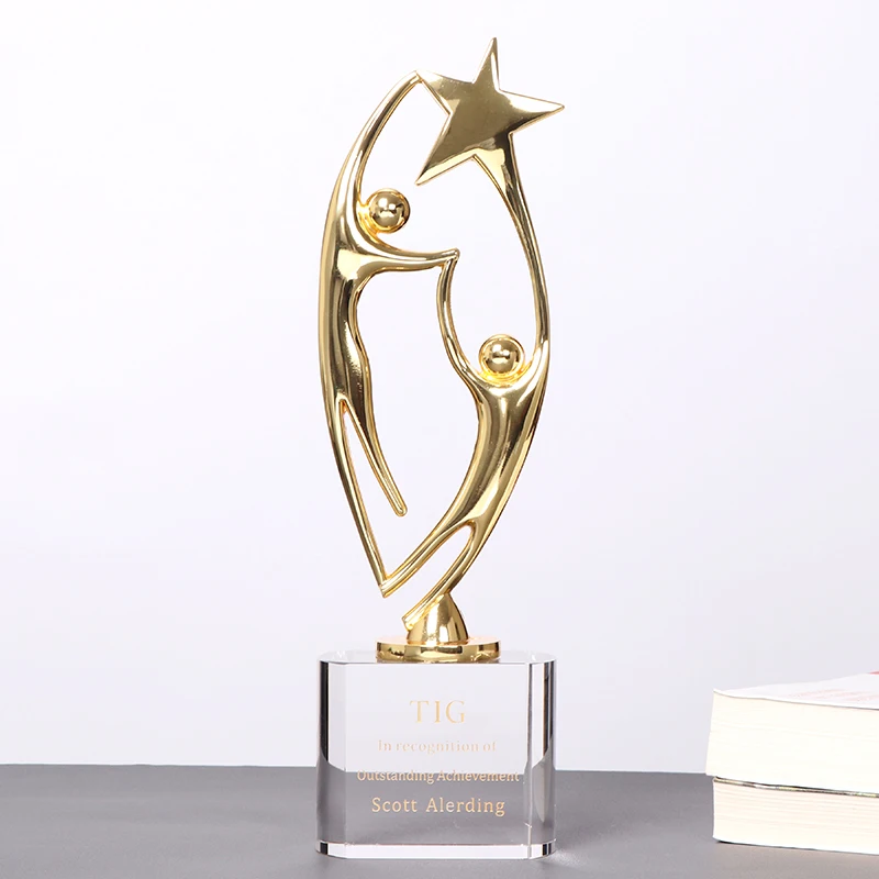 

Customized Metal Trophies Free Laser Engraved Replica Cup Trophy Statue Games Company Sport Events Accessories