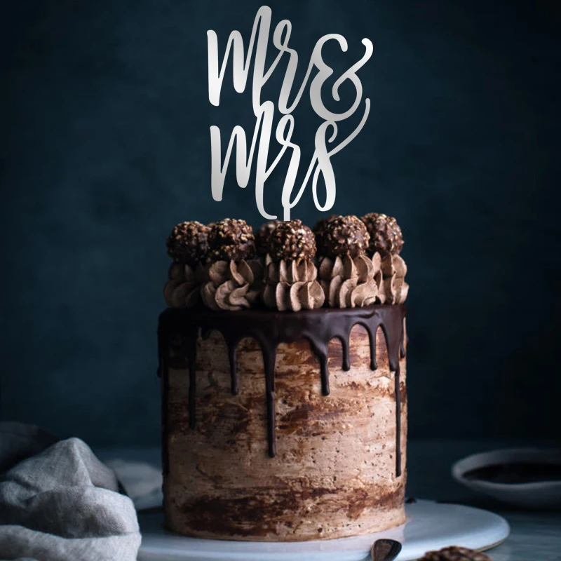 

Mr & Mrs Cake Topper, Wedding Cake Topper wood, DIY Cake Topper decoration