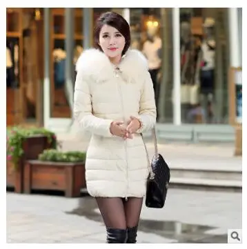 white 6 7XL, зимнее пальто для женщин, длинное, с хлопковой подкладкой, пуховики для девушек, с капюшоном, Красного размера плюс, свободные пальто, красочные, с меховым воротником, LZ916 - Цвет: white 6
