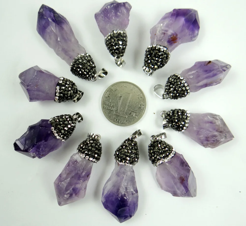 Подвеска из натурального камня с цирконием кристаллом кварца опалом авентирином