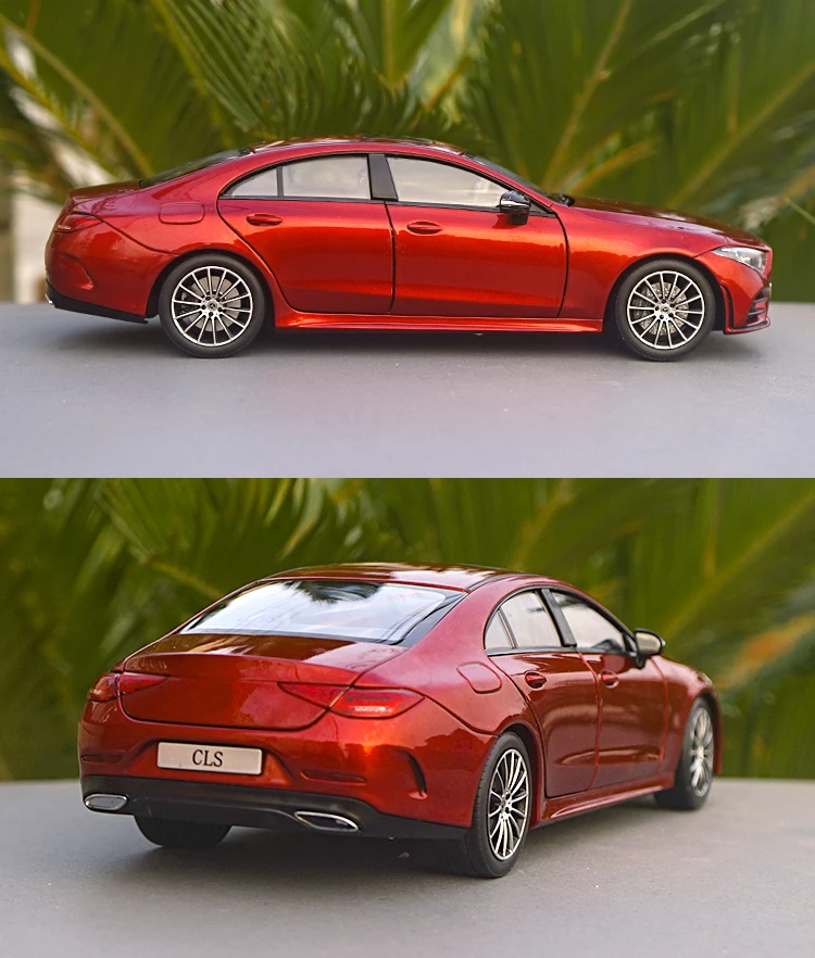 Новинка 1:18 CLS литая под давлением модель автомобиля красный автомобиль оригинальная коробка коллекция подарков