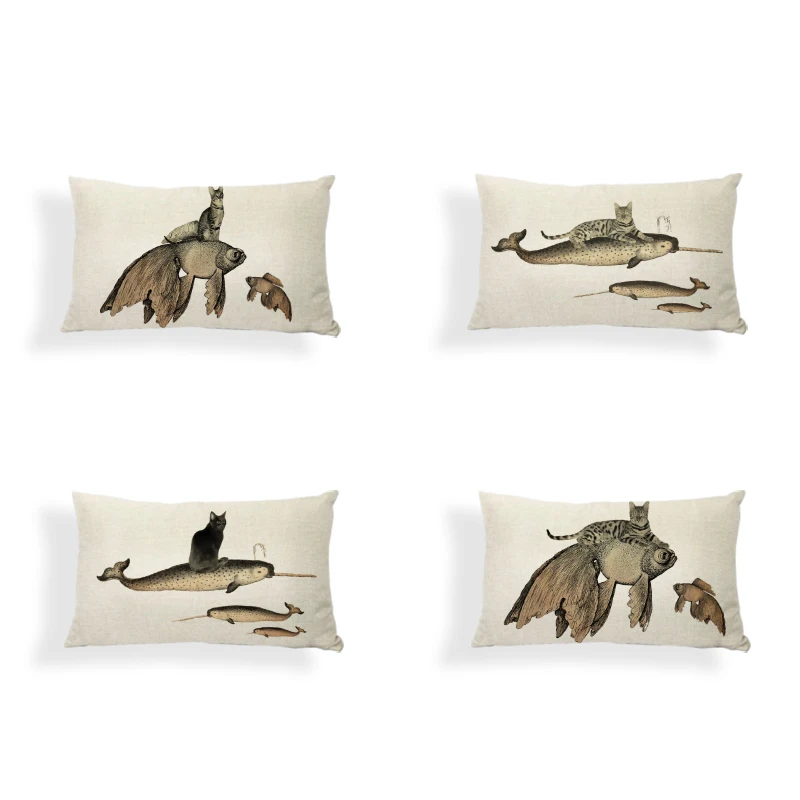 Наволочки с изображением кошек и трубок наволочки маленькой черепашкой тонкие