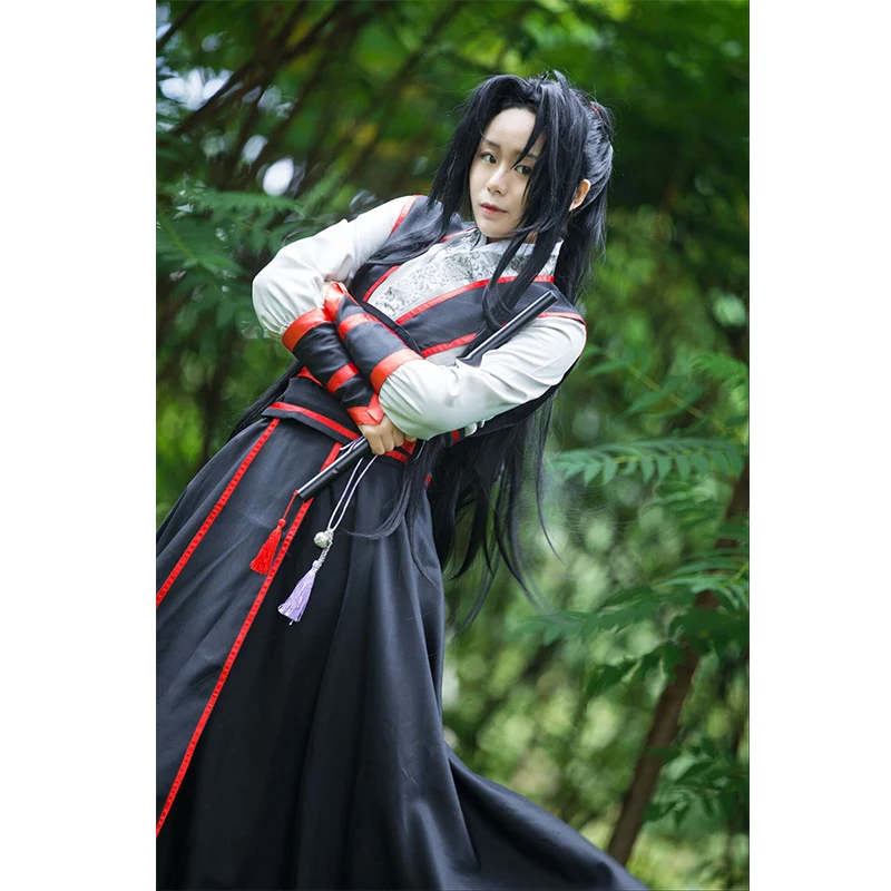 Eraspooky Mo Dao Zu Shi Cosplay - Wei Wuxian Young Grandmaster Costume for Men in Anime, Including Wig, Shoes, and Flute image 3