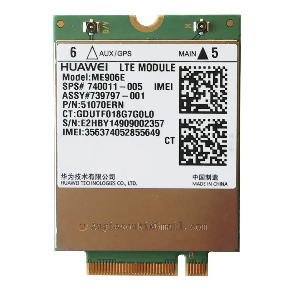 Разблокированный модуль HUAWEI ME906E NGFF LTE/HSPA + FDD GPRS/EDGE 4G WWAN карта 704031 001/740011 005/790198 001 для