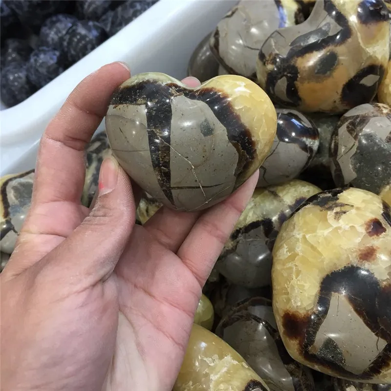 drop shipping love gemstone natural septarium crystal heart reiki healing septarian meditation as gift | Дом и сад