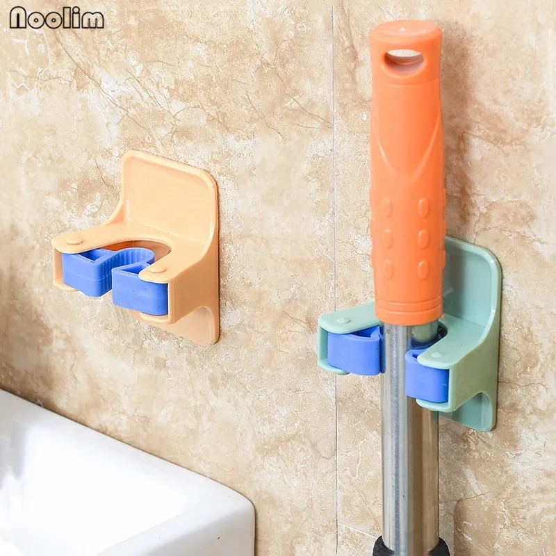 Зажим для швабры пластиковый 2 шт./лот|storage hooks|kitchen storagebathroom storage holder |