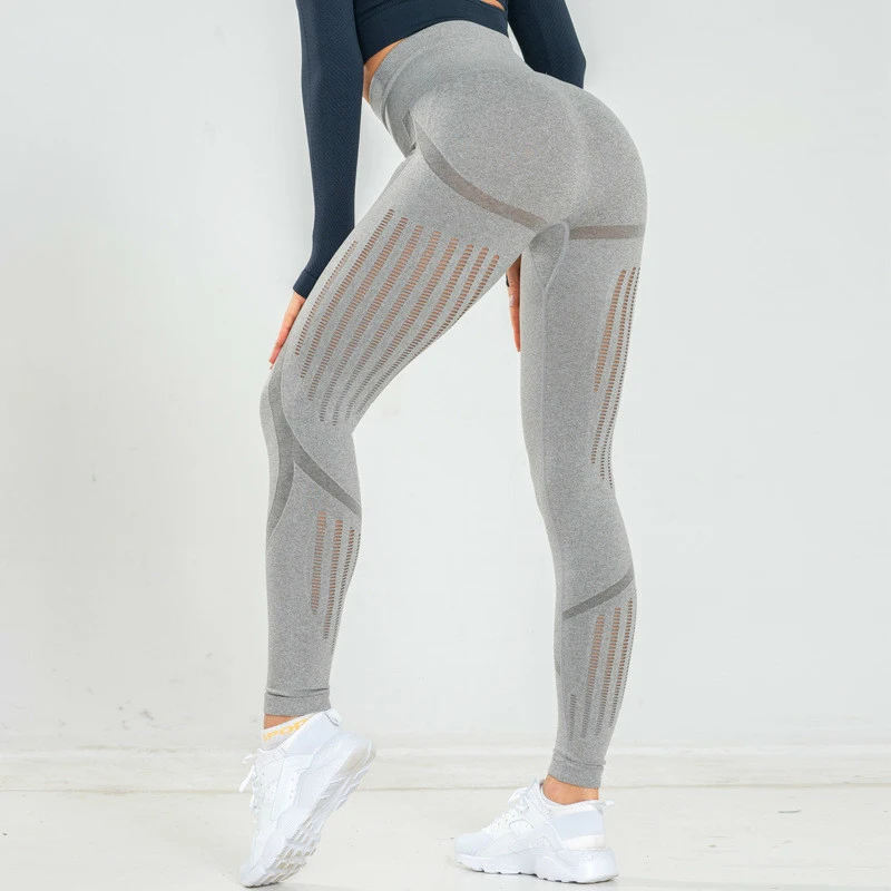 

Colorvalue High Waist Tummy Control Workout Fitness Tights Women Breathable Mesh Sport Yoga Pants Seamless Gym Athletic Leggings