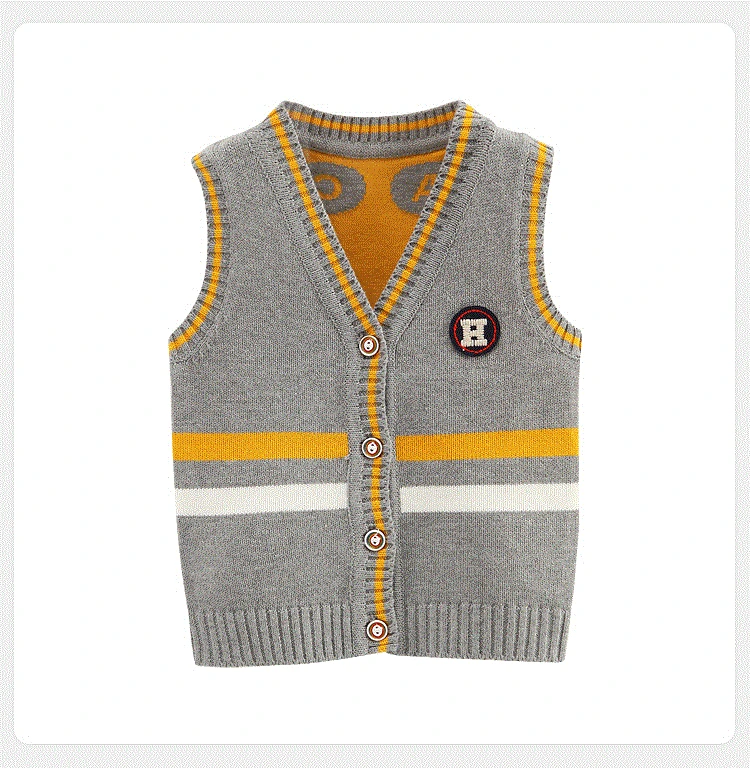 2020 осенние полосатые трикотажные свитера для маленьких мальчиков повседневный