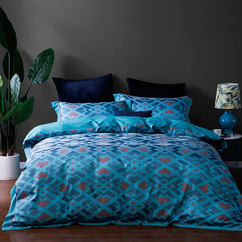 Новый жаккардовый Комплект постельного белья Королевский размер пододеяльник