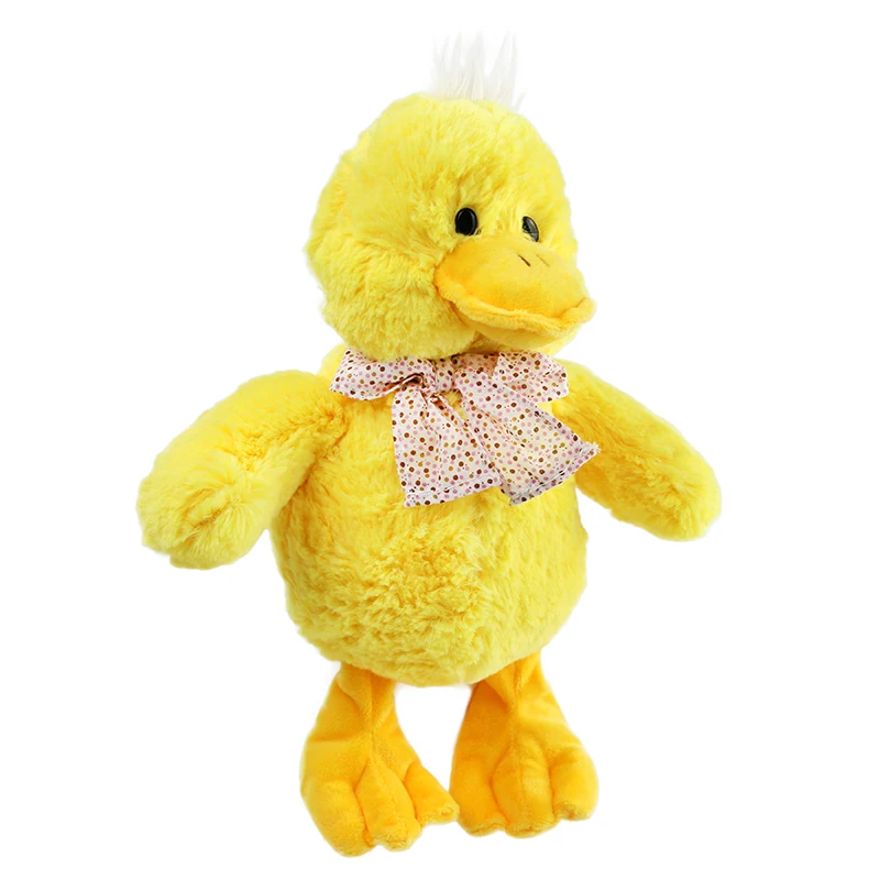 Бесплатная доставка 1 шт. 30 см супер милая желтая утка плюшевые игрушки с бантами
